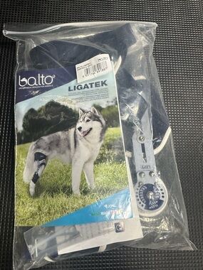 Balto Ligatek Dog Left Knee Brace - Navy Blue Support Brace for large Dogs